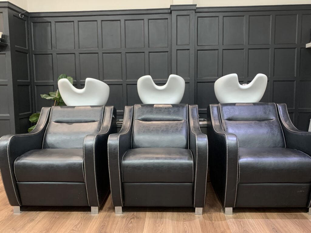 Hair Salon - wash area at Sharp & Owen